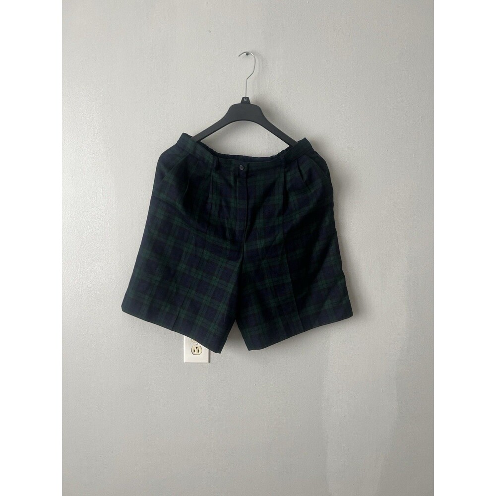 Vintage PENDLETON PLAID SHORTS Size 14 High Waisted 100% Wool